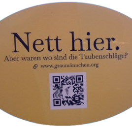 Aufkleber Nett hier