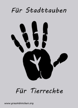 Aufkleber Für Stadttauben. Für Tierrechte